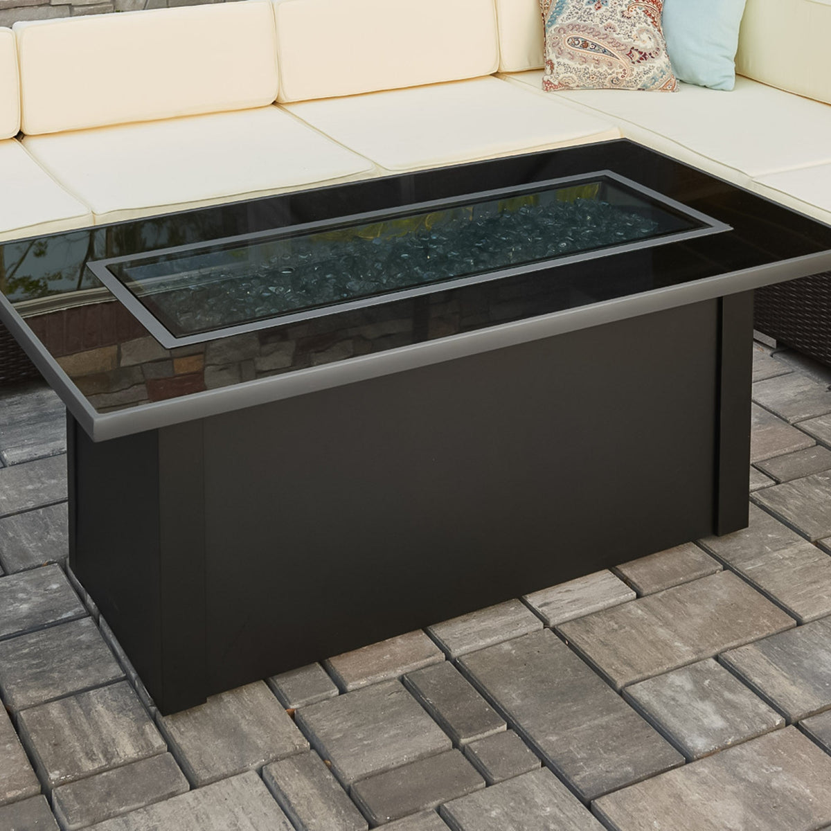 Outdoor GreatRoom Monte Carlo Linear Gas Fire Pit Table – view 8