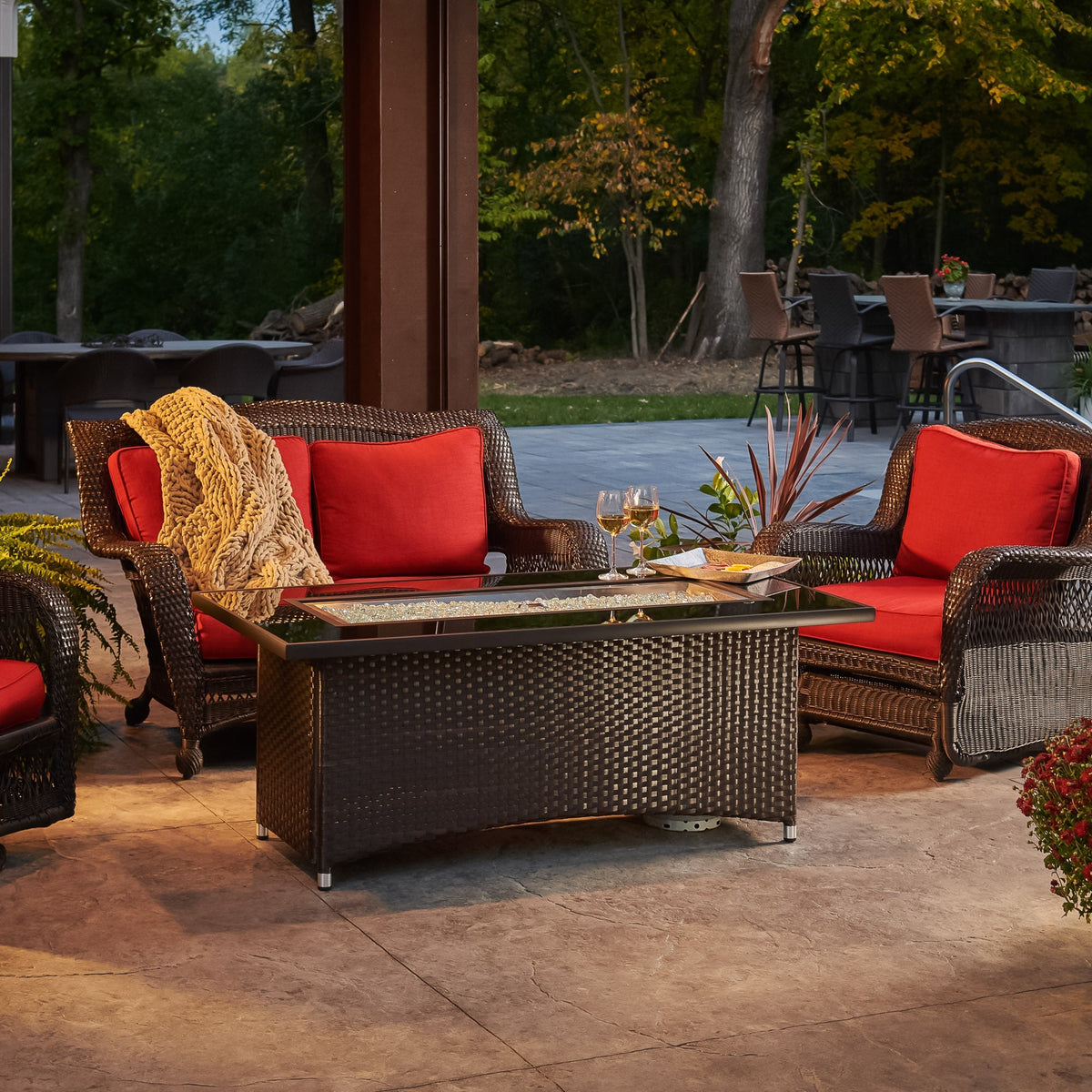 Outdoor GreatRoom Montego Linear Gas Fire Pit Table – view 8