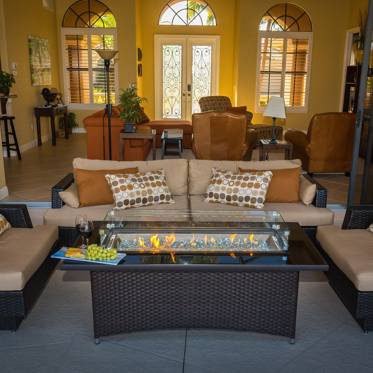 Outdoor GreatRoom Montego Linear Gas Fire Pit Table – view 9