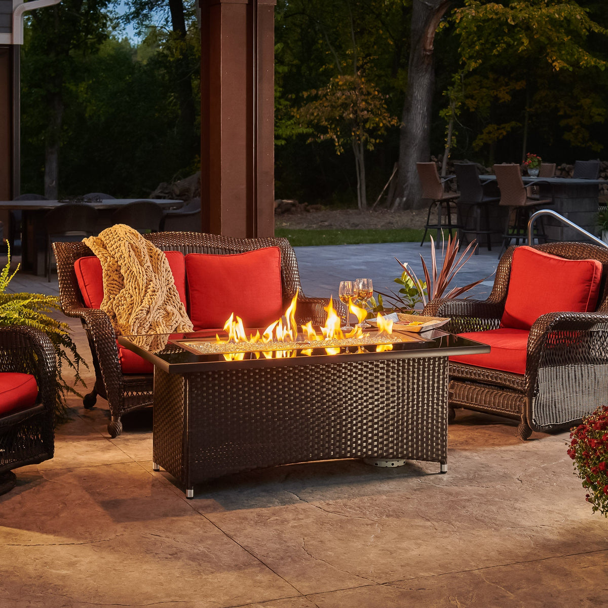 Outdoor GreatRoom Montego Linear Gas Fire Pit Table – view 6