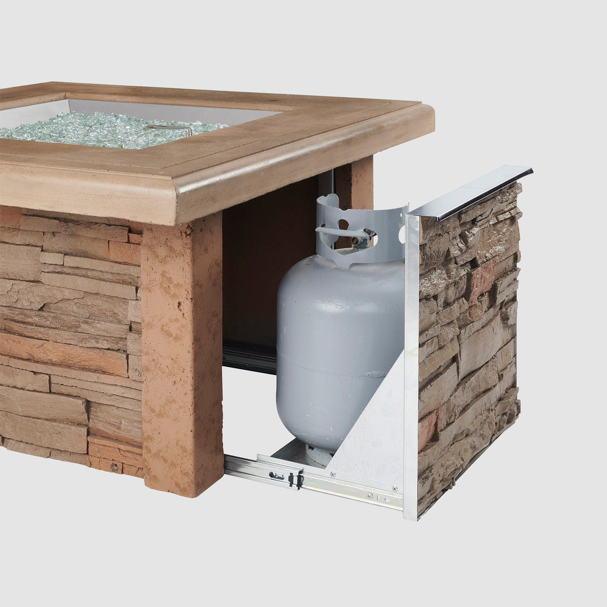 Outdoor GreatRoom Sierra Square Gas Fire Pit Table – view 4