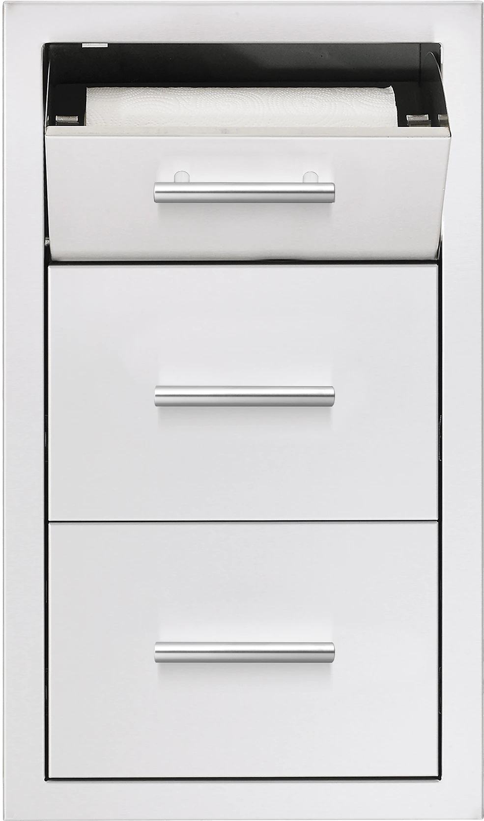 Summerset 17" Vertical 2-Drawer & Paper Towel Holder Combo w/ Masonry Frame – view 6
