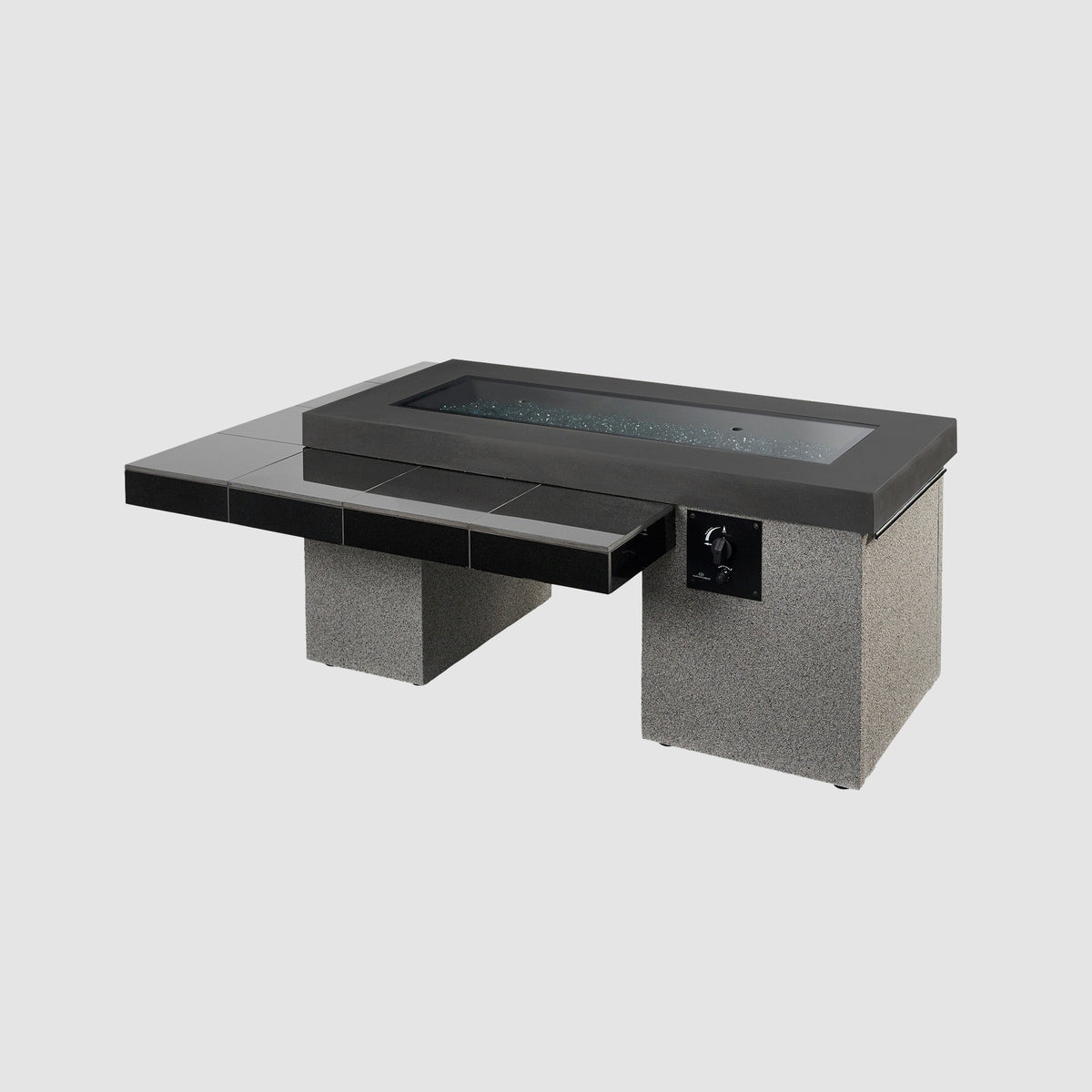 Outdoor GreatRoom Uptown Black Linear Fire Pit Table – view 3