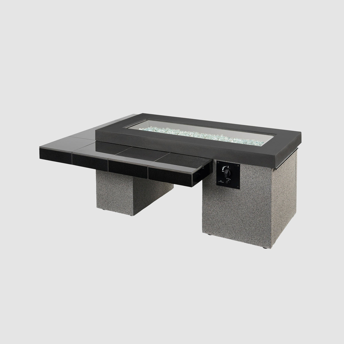 Outdoor GreatRoom Uptown Black Linear Fire Pit Table – view 2