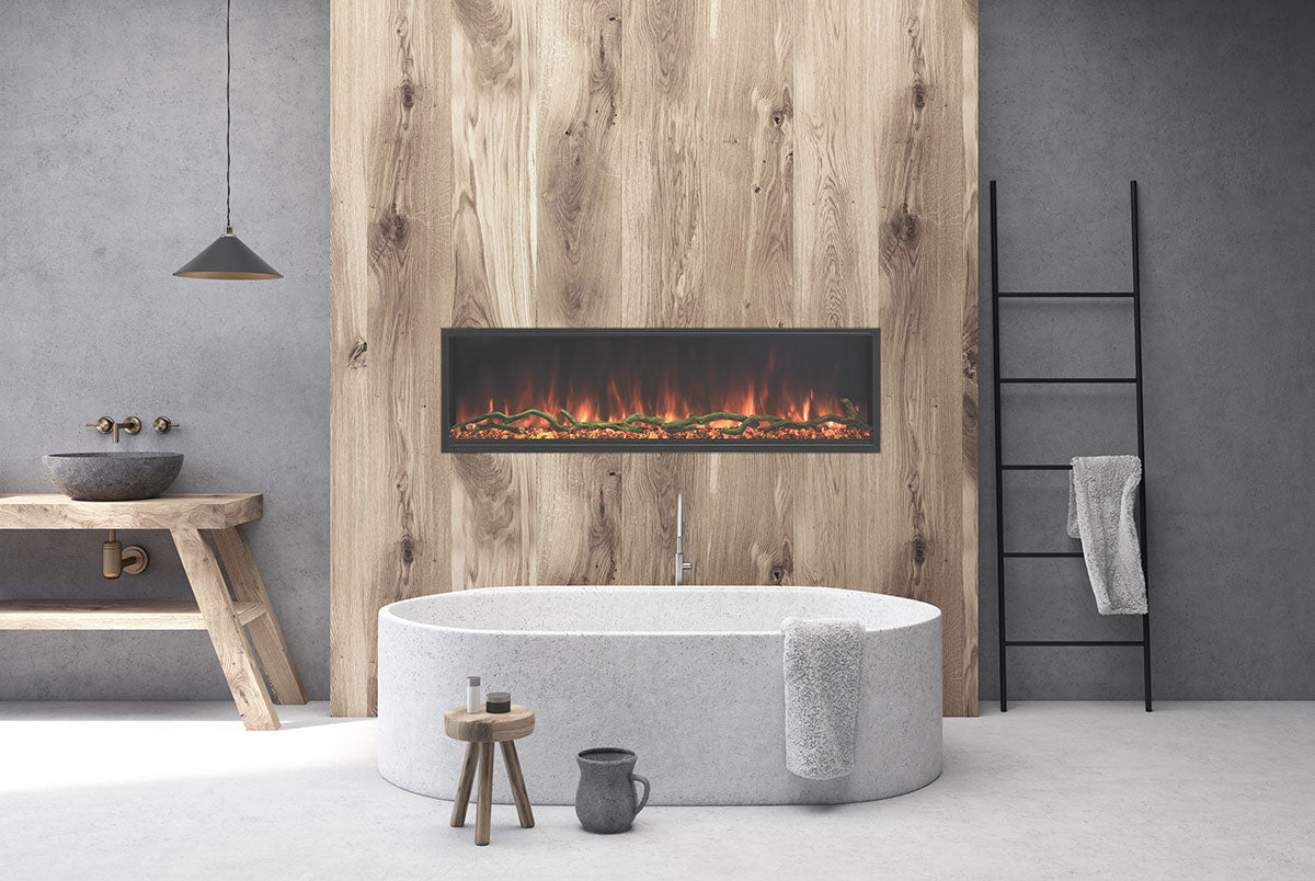 Modern Flames Landscape Pro Slim 80 Inch Built-In Electric Fireplace Recessed Linear Firebox
