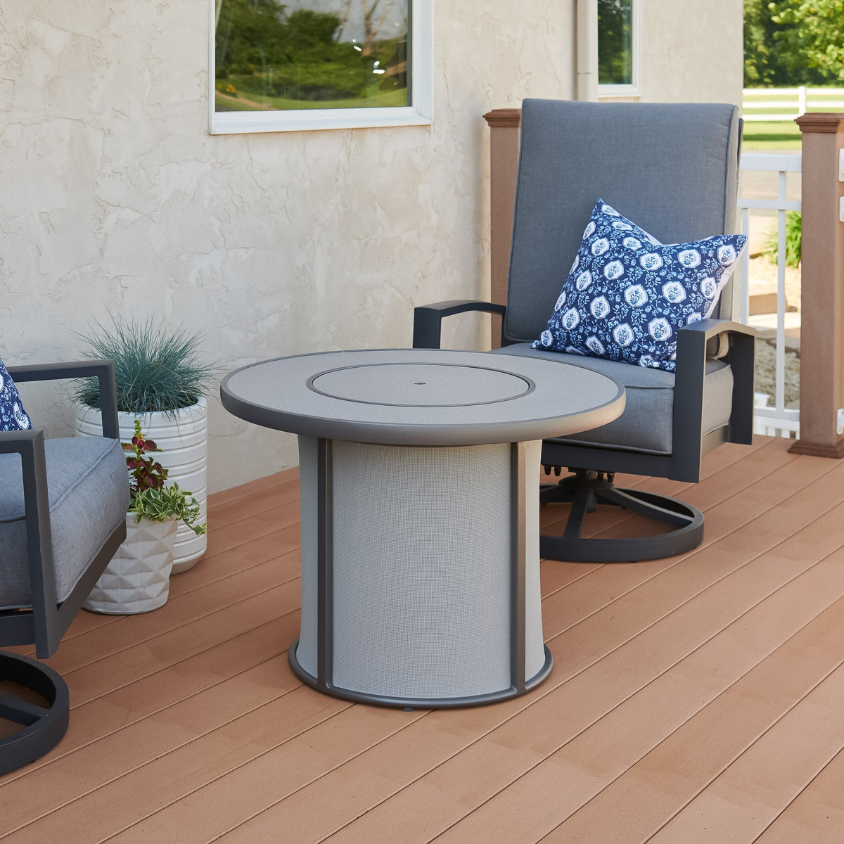 The Outdoor GreatRoom Stonefire Round Gas Fire Pit Table - view 16