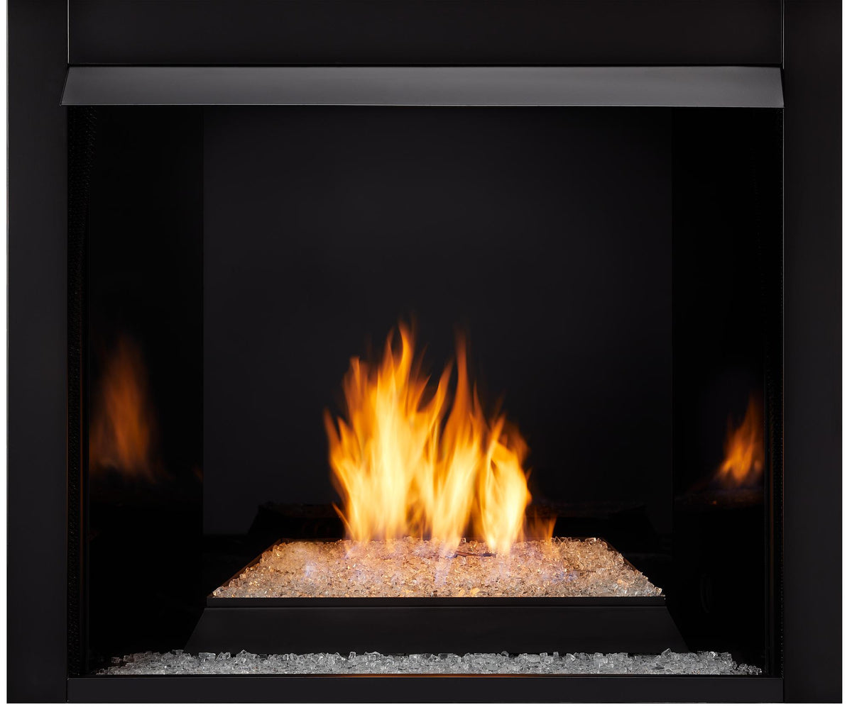 Monessen 30" Contemporary Burner, NG, 37,000 BTU, 3 Bags of Onyx Fire Glass (LYR30NV)