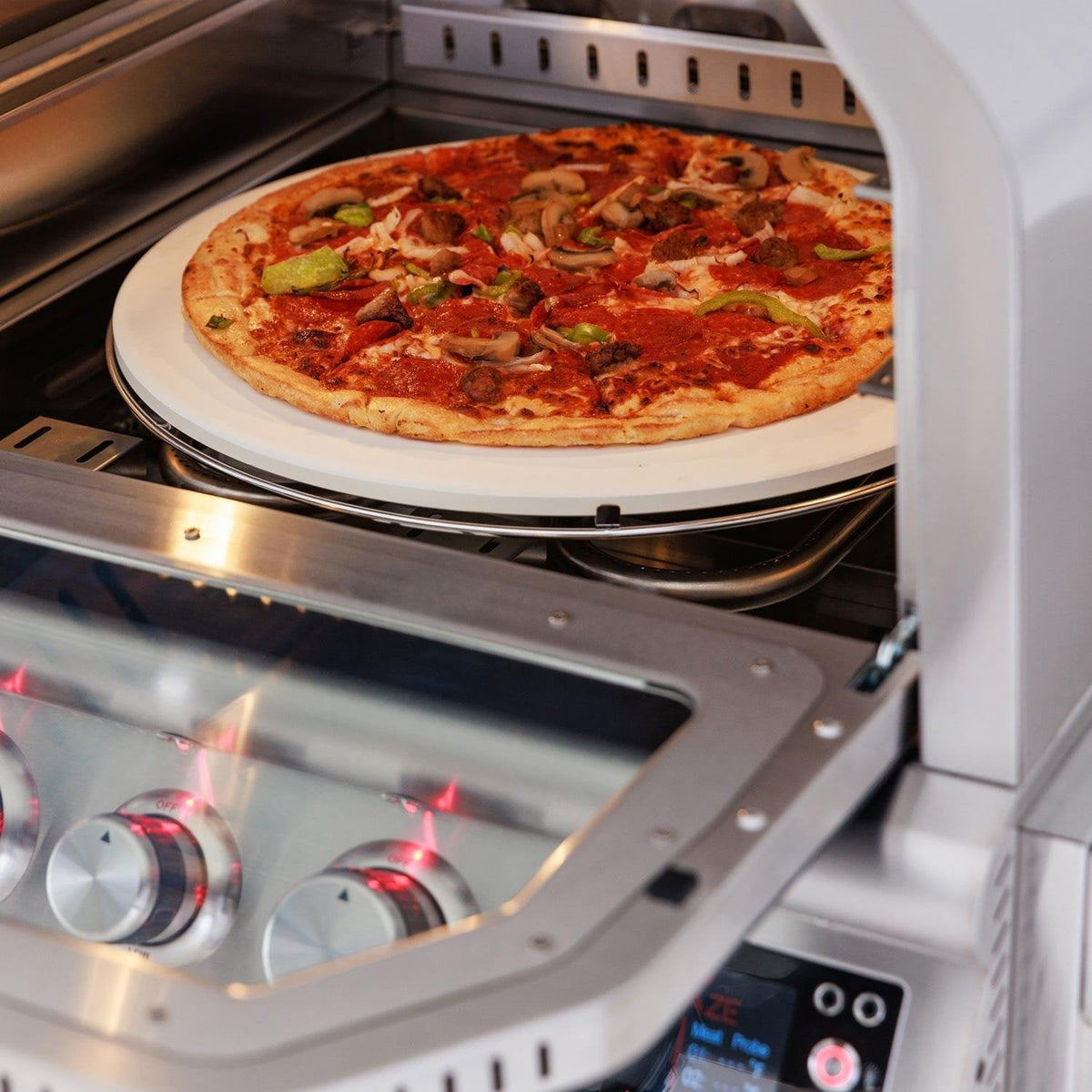 Blaze 26-Inch Freestanding Gas Outdoor Pizza Oven W/ Rotisserie & Cart - BLZ-26-PZOVN - view 8