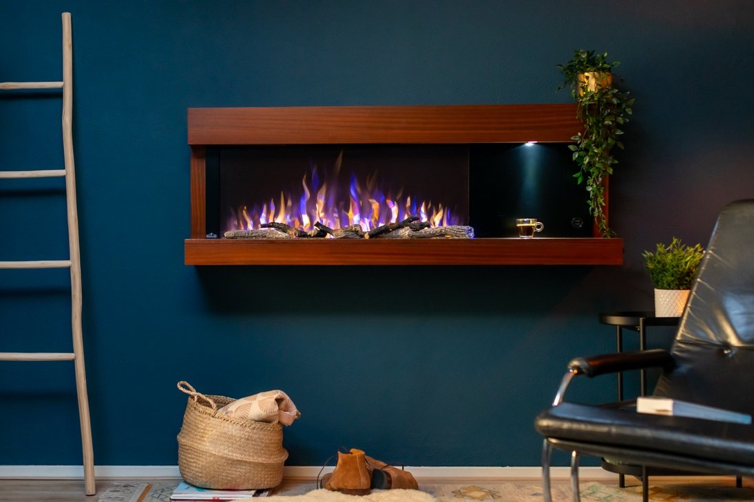 Napoleon Stylus Cara Elite Wall-Mount Electric Fireplace with White Surround Mantel - view 18