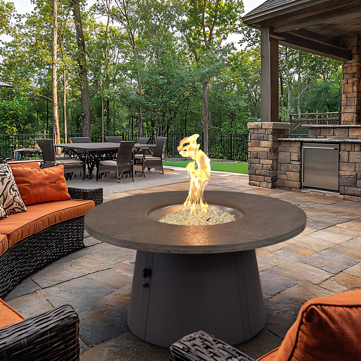 The Outdoor GreatRoom Cirvalo Round Gas Fire Pit Table - view 16