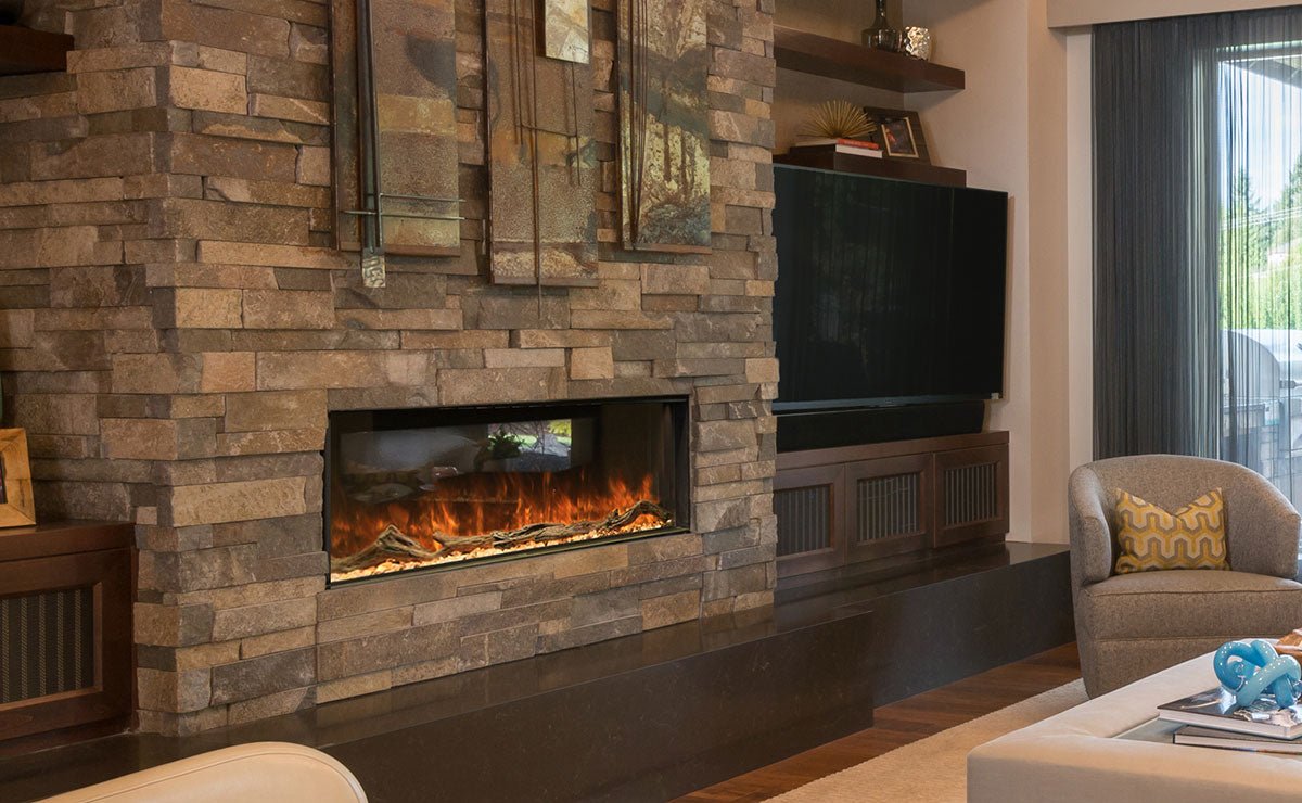 Modern Flames Landscape Pro Multi-Sided Built-In 56 Inch Electric Fireplace Linear Firebox - view 3