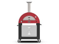 Alfa Moderno 2 Pizze 38-Inch Gas Pizza Oven and Oven Base - Ruby Red