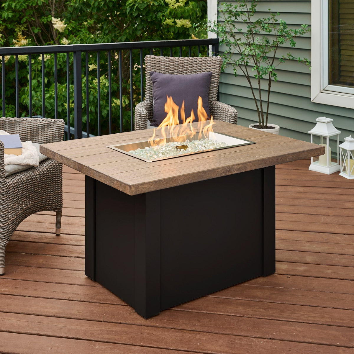 The Outdoor GreatRoom Havenwood Rectangular Gas Fire Pit Table 44" - view 20