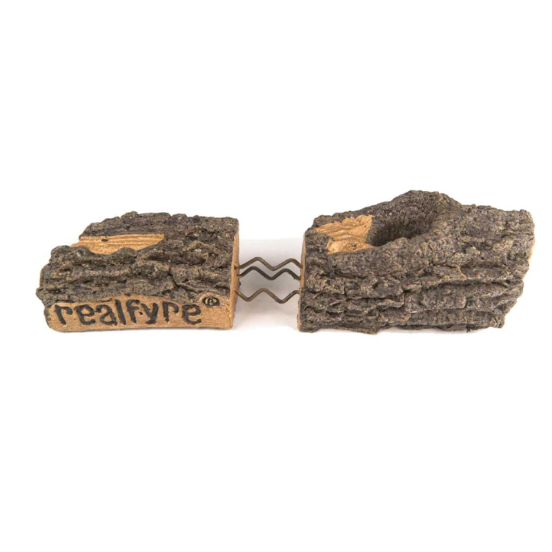 Real Fyre Shoreline Designer Oak Log Set with P45 ANSI Certified Pan Burners