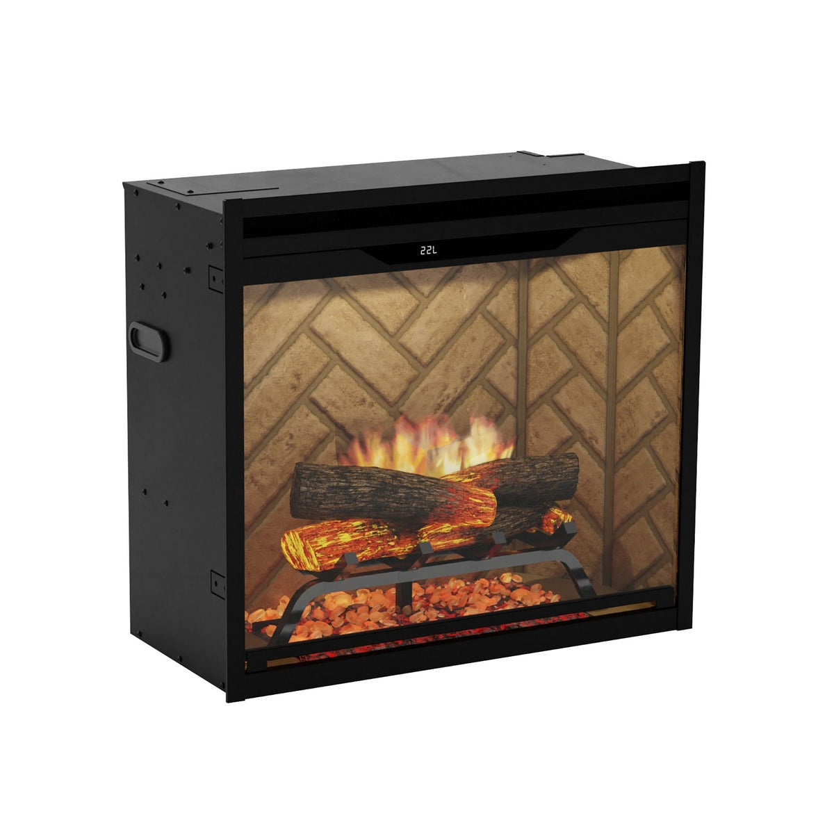 Dimplex Revillusion 24in Built-In Electric Fireplace Firebox - Herringbone - REV24-HB - view 4