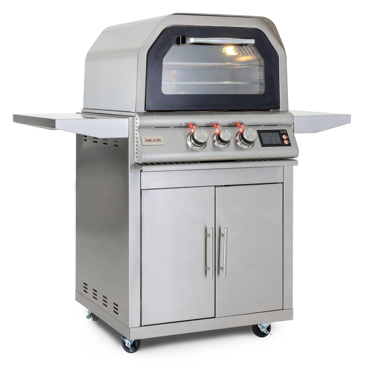 Blaze 26-Inch Freestanding Gas Outdoor Pizza Oven W/ Rotisserie & Cart - BLZ-26-PZOVN - view 2