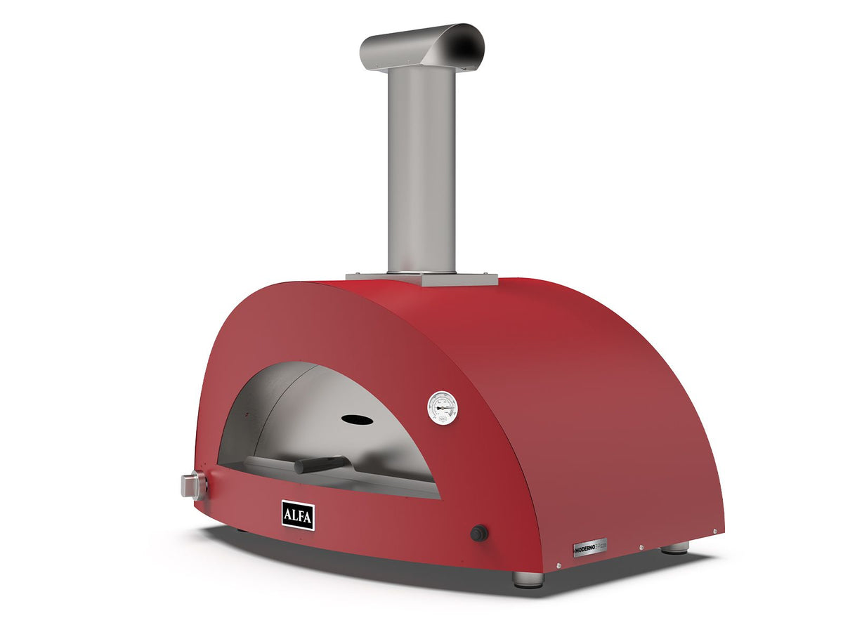 Alfa Moderno 3 Pizze 43-Inch Outdoor Gas Pizza Oven - Ruby Red - view 3