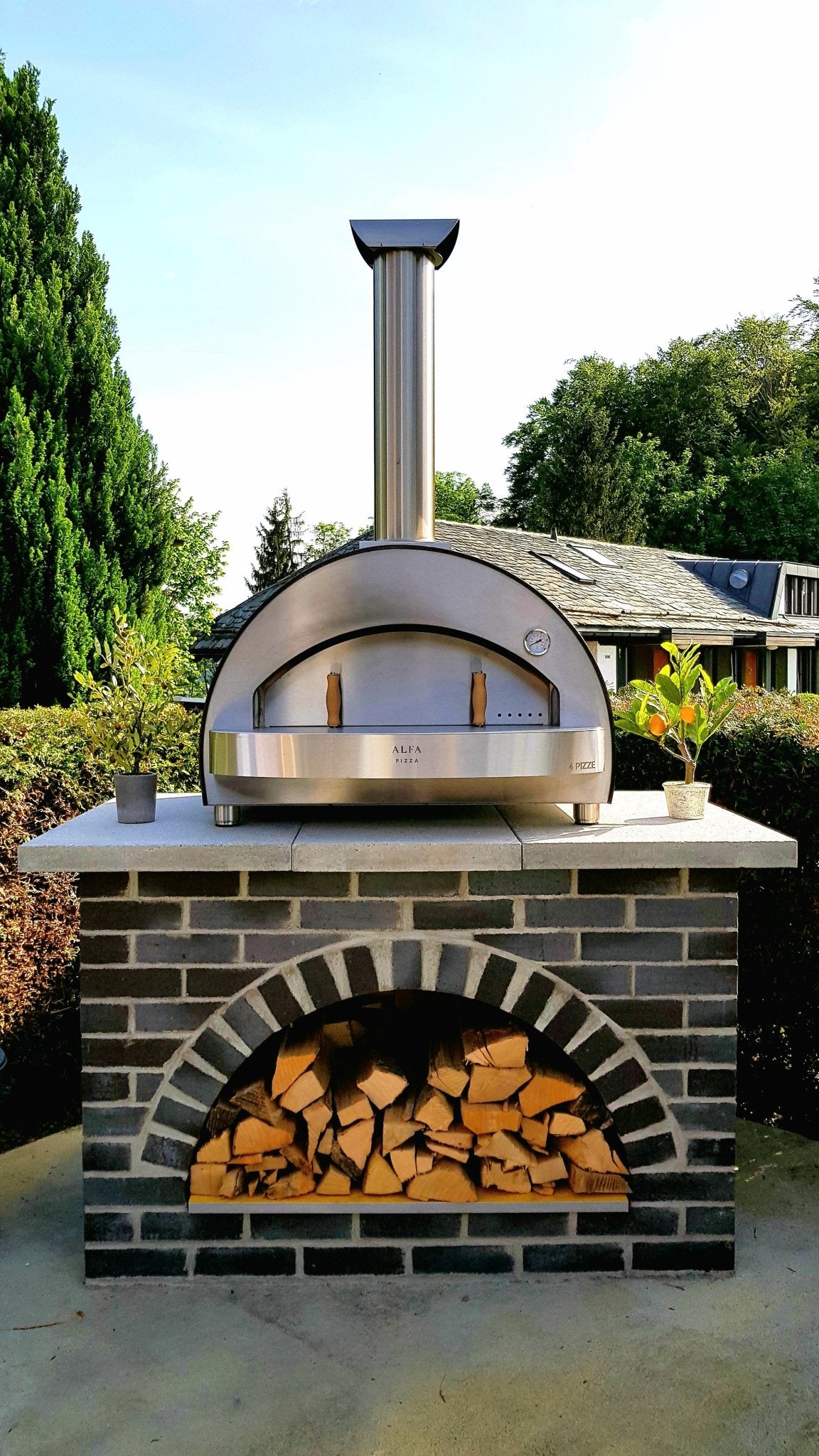 Alfa 4 Pizze Outdoor Wood-Fired Countertop Pizza Oven - Copper - view 13