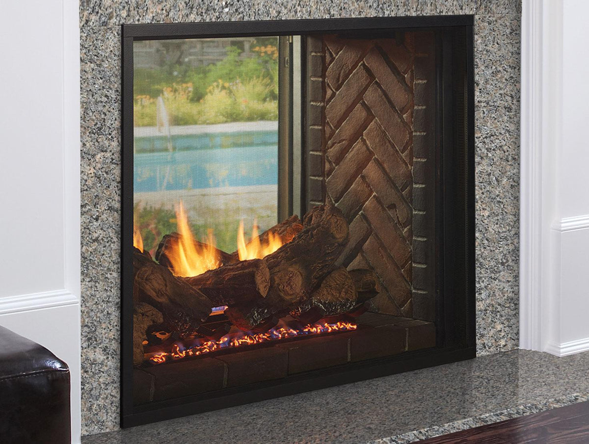 Outdoor Lifestyles Fortress 36" See-Through Indoor/Outdoor Gas Fireplace (ODFORTG-36)
