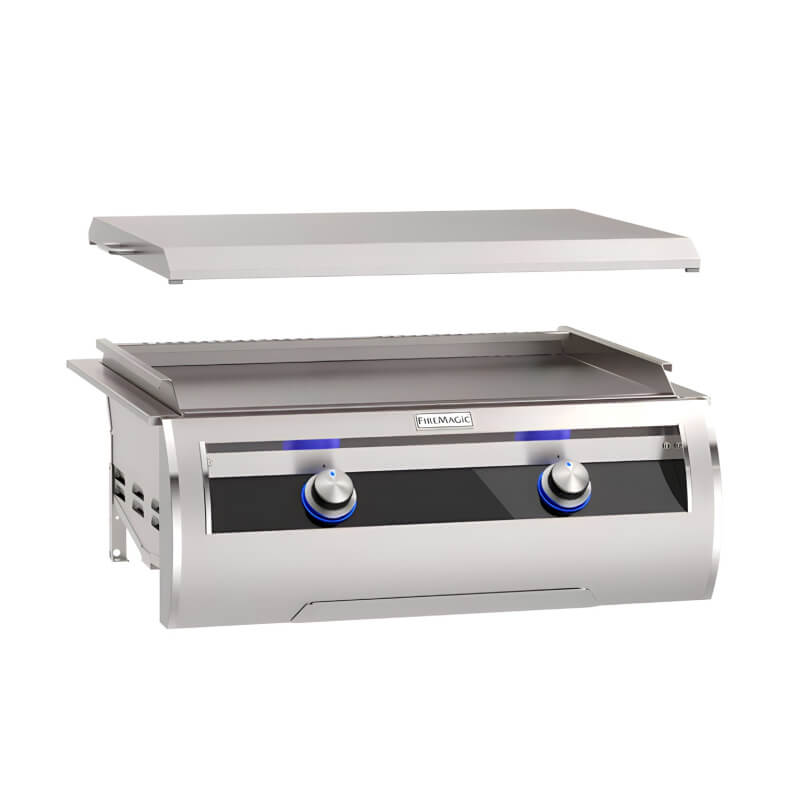 Fire Magic Echelon Diamond E660I 30 Inch Black Glass Built-In Gas Griddle