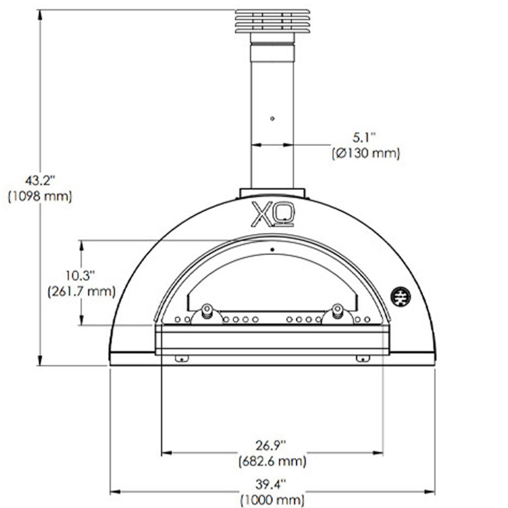XO 40 Inch Wood-Fired Outdoor Pizza Oven Countertop - view 9