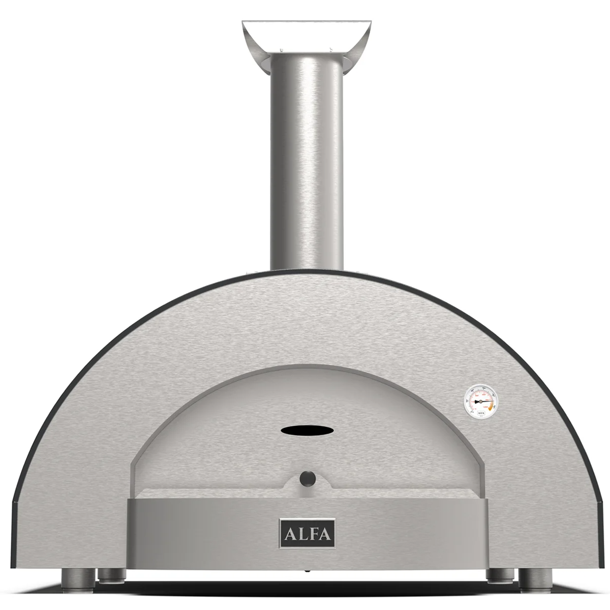 Alfa Classico 4 Pizze Gas Pizza Oven Freestanding on Black Cart - Ardesia Grey - view 14
