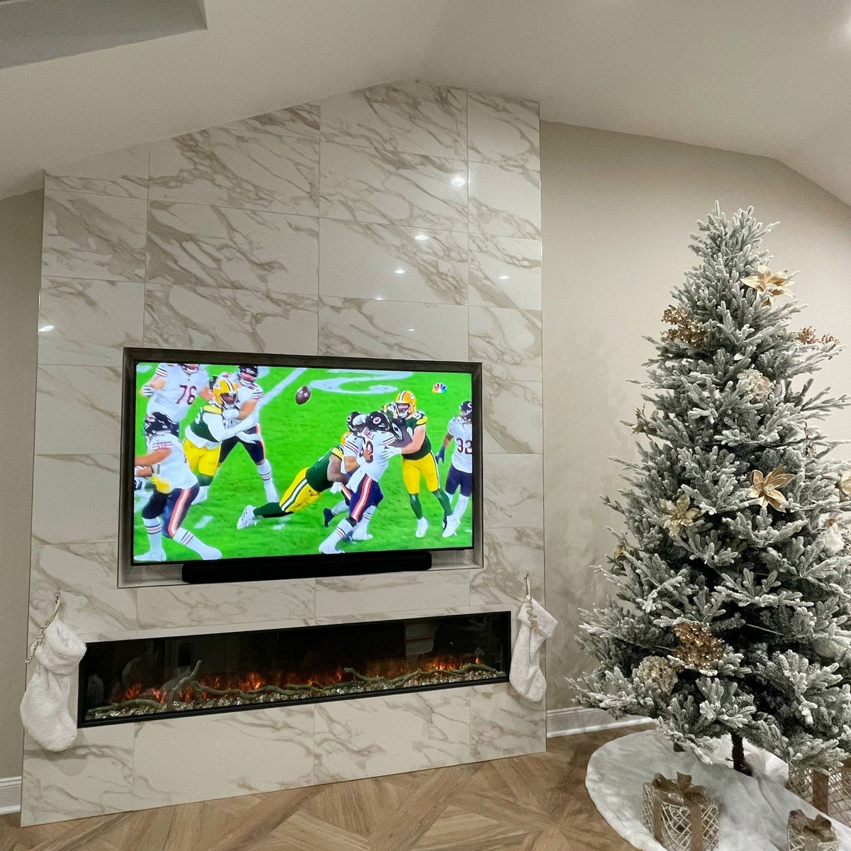 Modern Flames Landscape Pro Slim 96 Inch Built-In Electric Fireplace Recessed Linear Firebox - view 2