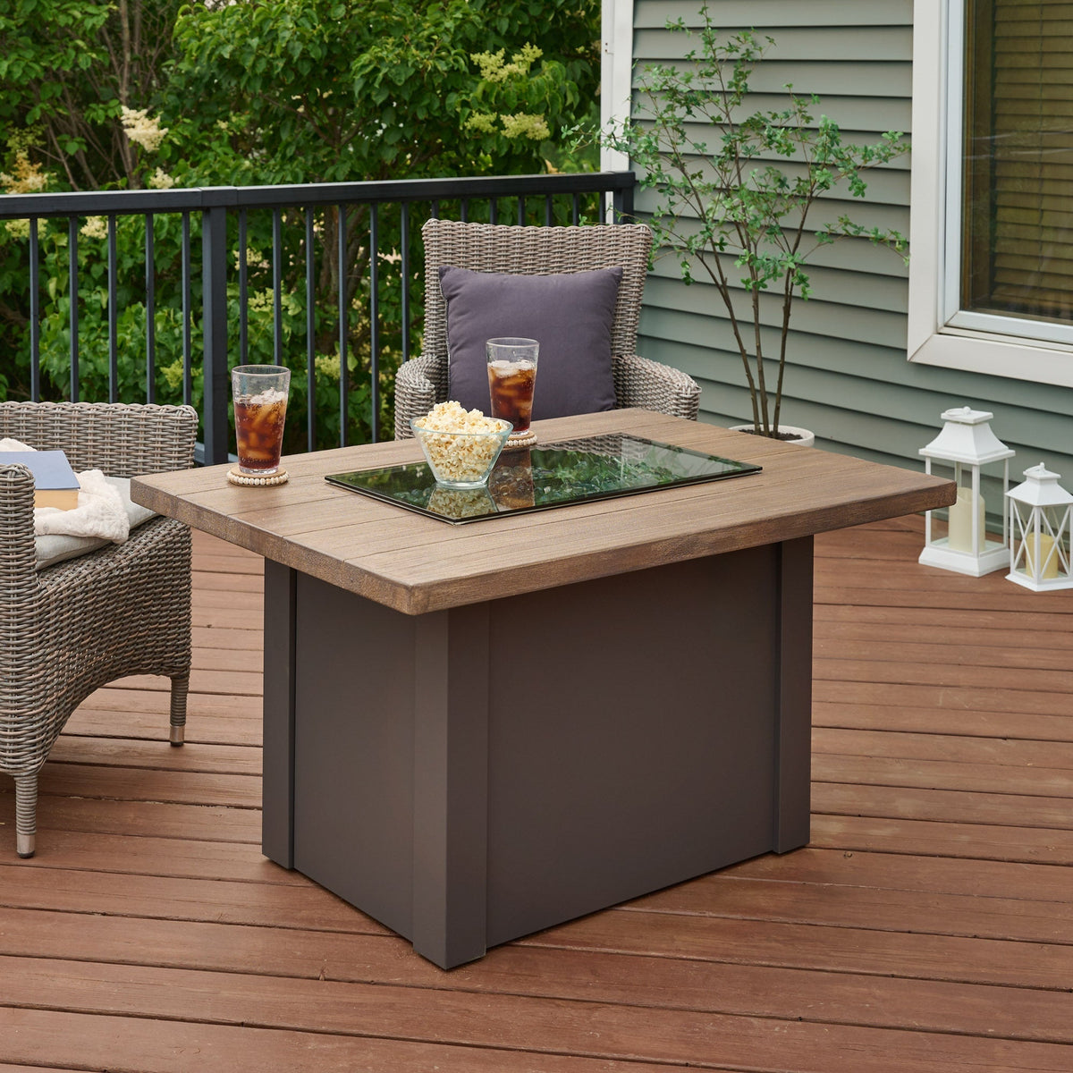 The Outdoor GreatRoom Havenwood Rectangular Gas Fire Pit Table 44" - view 7
