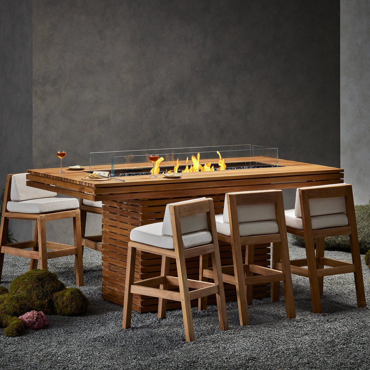EcoSmart Fire Gin 90 Bar Height Fire Pit Table - view 4