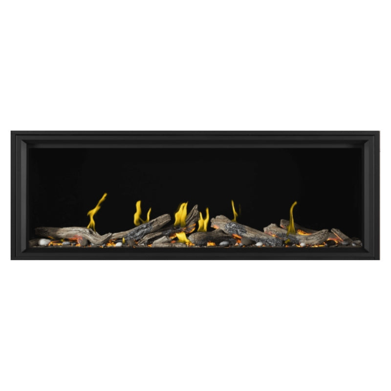 Napoleon Tall Vector with Luminous Logs 74" Direct Vent Linear Gas Fireplace | TLV74LN - view 10