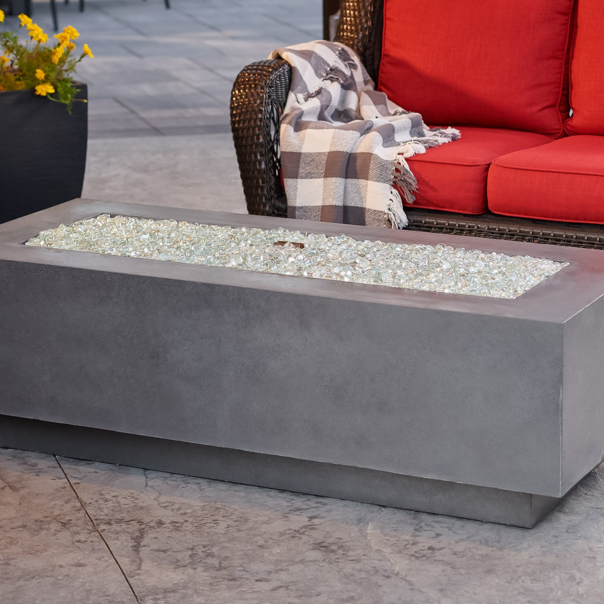 The Outdoor GreatRoom Cove Linear Gas Fire Pit Table 54" - view 7