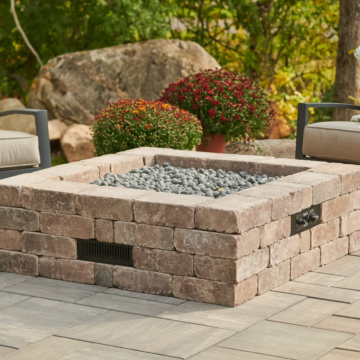 The Outdoor GreatRoom Bronson Block Square Gas Fire Pit Kit - view 9