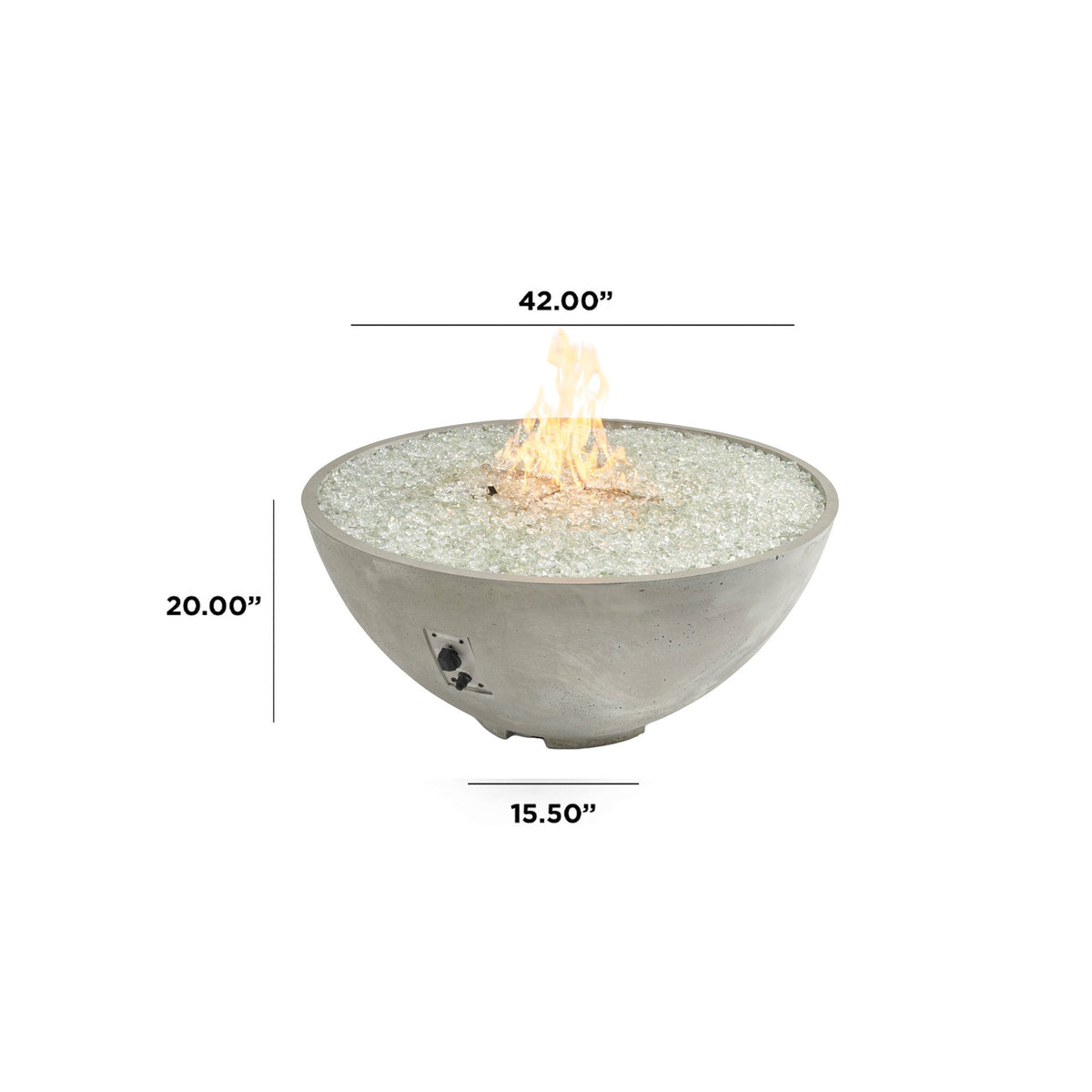 The Outdoor GreatRoom Cove Edge Round Gas Fire Pit Bowl 42" - view 13