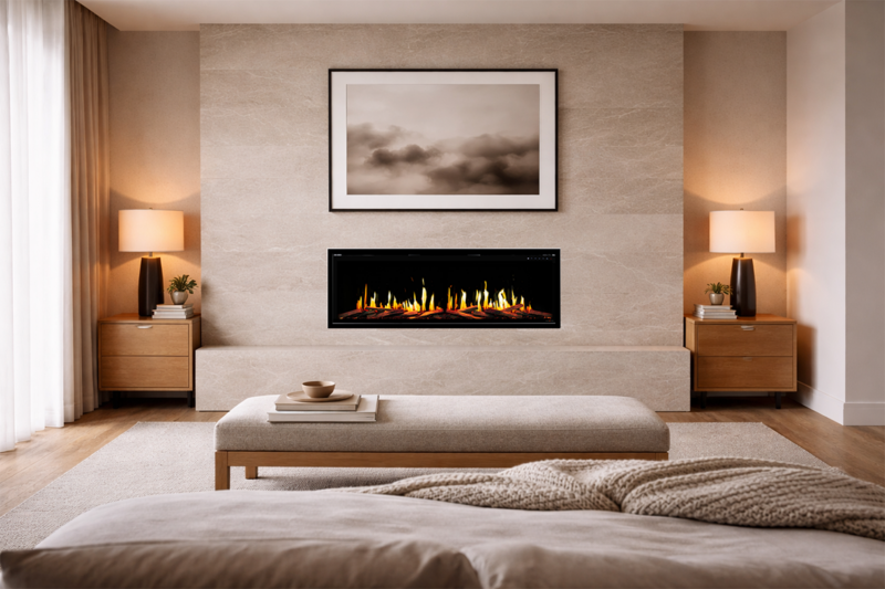Modern Flames Orion V2 Slim Linear LCD Virtual Electric Fireplace - Indoor & Outdoor Rated - view 4