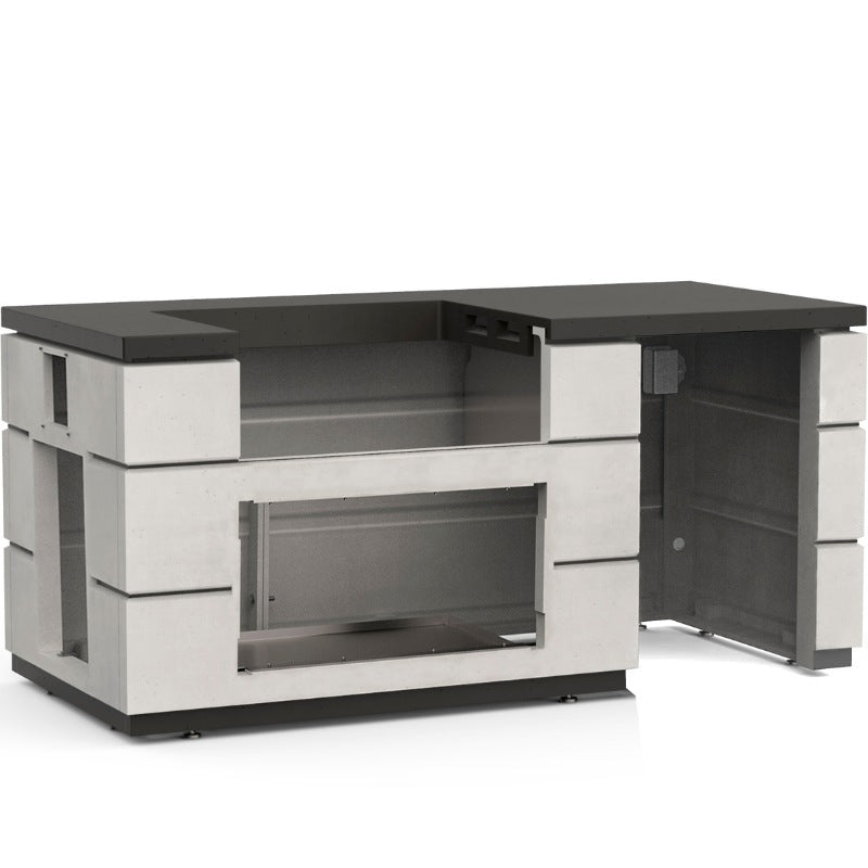 Fire Magic 77" Contemporary Outdoor Kitchen Island with Refrigerator - view 6
