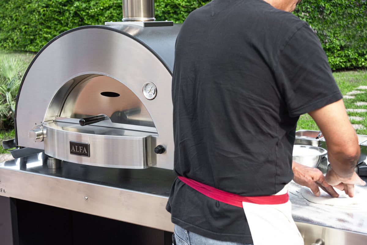 Alfa Classico 2 Pizze Outdoor Wood Pizza Oven - Ardesia Grey