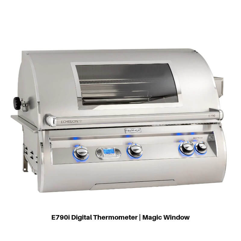 Fire Magic 790 Contemporary Grill Island With Refrigerator - ID790-SMR-115BA - view 8