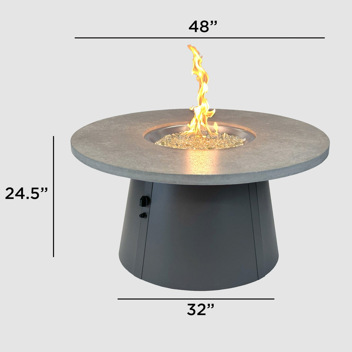 The Outdoor GreatRoom Cirvalo Round Gas Fire Pit Table - view 19