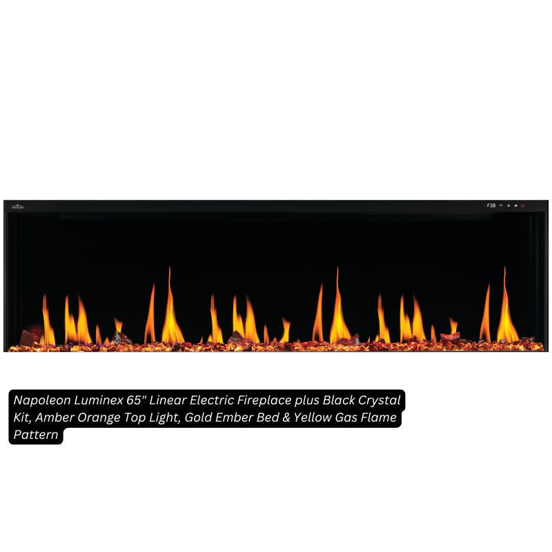 Napoleon Luminex 65" Linear Electric Fireplace | NEFL65LCD-3SV - view 30
