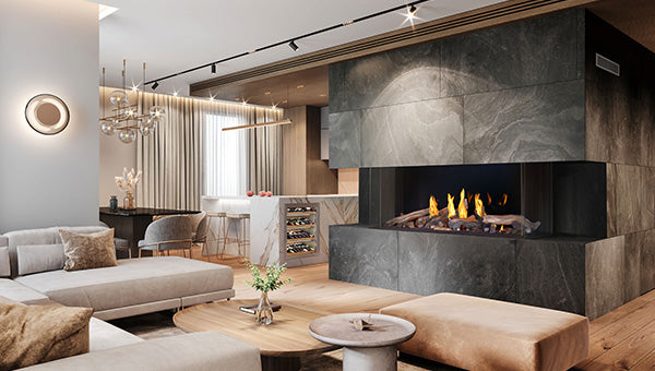 Napoleon Tall Bay Luxuria 62 Three-Sided Direct Vent Gas Fireplace | TLVX62LBN
