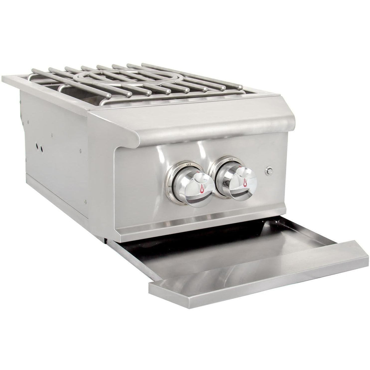 Blaze Professional Built-In Gas High Performance Power Burner W/ Wok Ring & Stainless Steel Lid - view 4