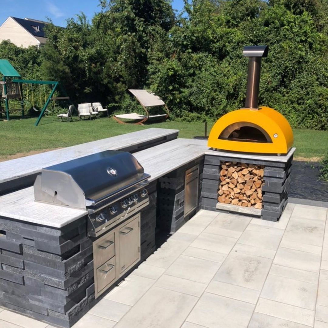 Alfa Moderno 5 Pizze Gas Hybrid Countertop Outdoor Pizza Oven - Fire Yellow - view 14