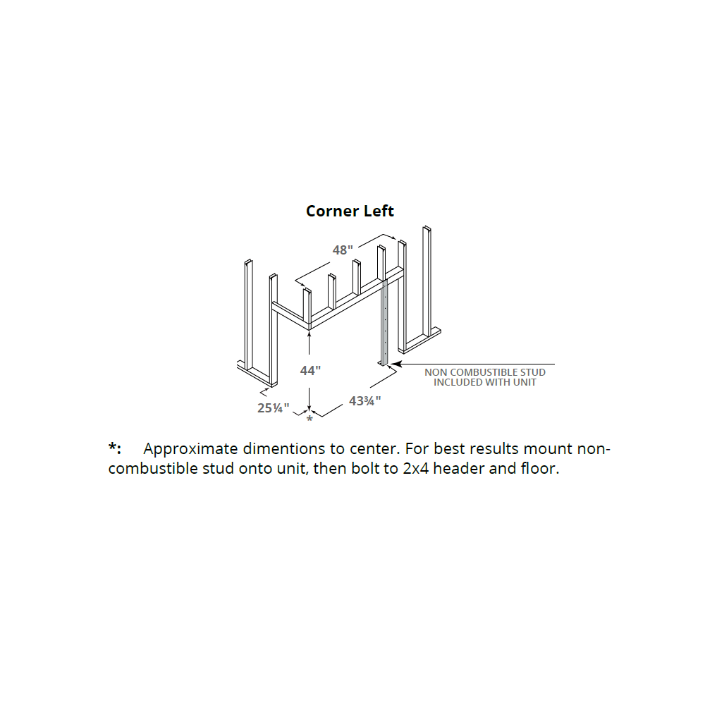 Montigo Divine Multi-Sided 38 Contemporary Corner Direct-Vent Gas Fireplace - HL38C - view 6