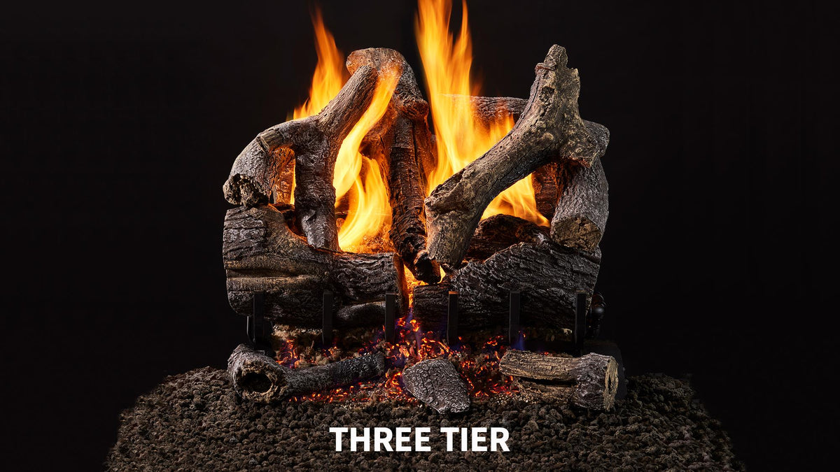 Hearth & Home Technologies 30" 3-Tier Grand Oaks cement log set (3TR-GO30)