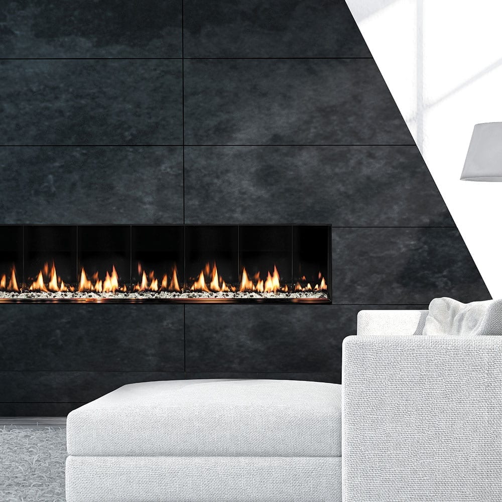 SÓLAS SIXTY0 - Single-Sided Silm-Line Built-In Gas Fireplace - view 2