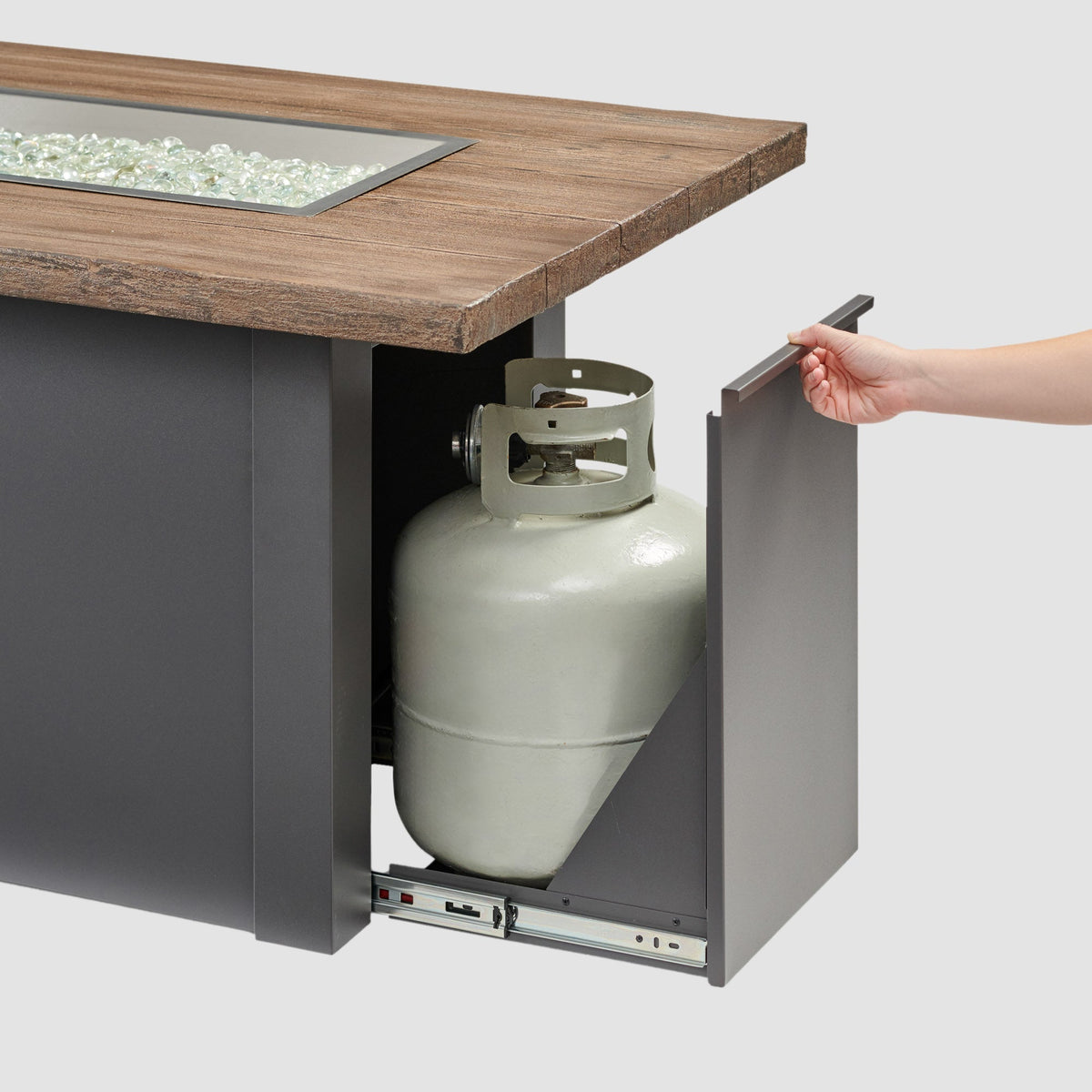 The Outdoor GreatRoom Havenwood Linear Gas Fire Pit Table 62" - view 7