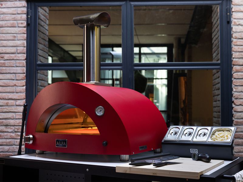 Alfa Moderno 2 Pizze 38-Inch Gas Pizza Oven - Anthracite Grey