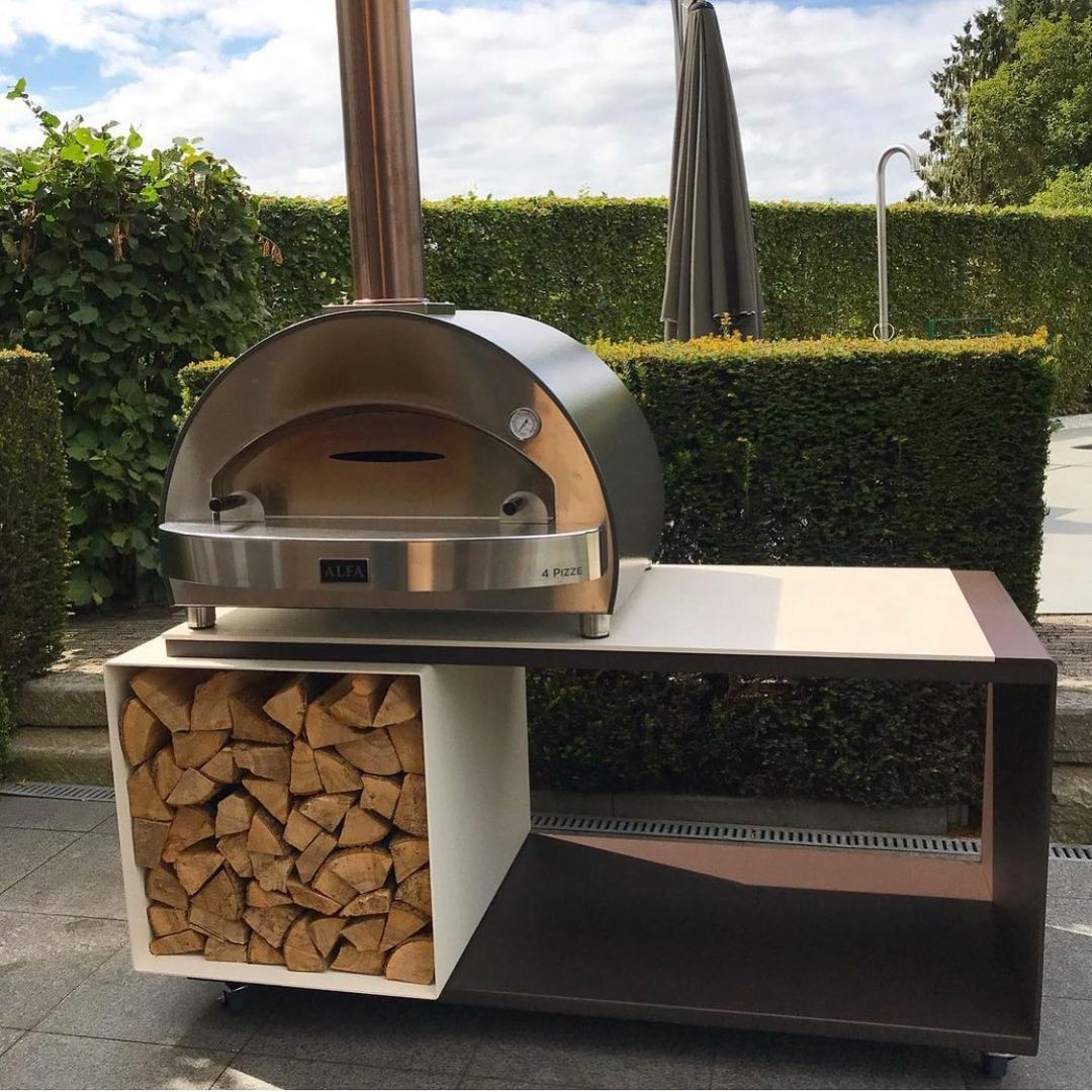 Alfa 4 Pizze Outdoor Wood-Fired Countertop Pizza Oven - Copper - view 21