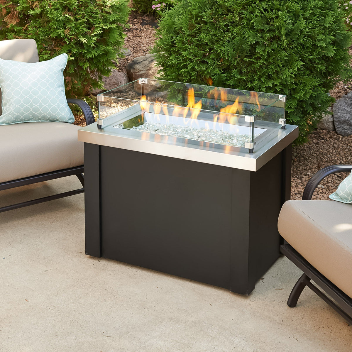 The Outdoor GreatRoom Providence Rectangular Gas Fire Pit Table - view 7