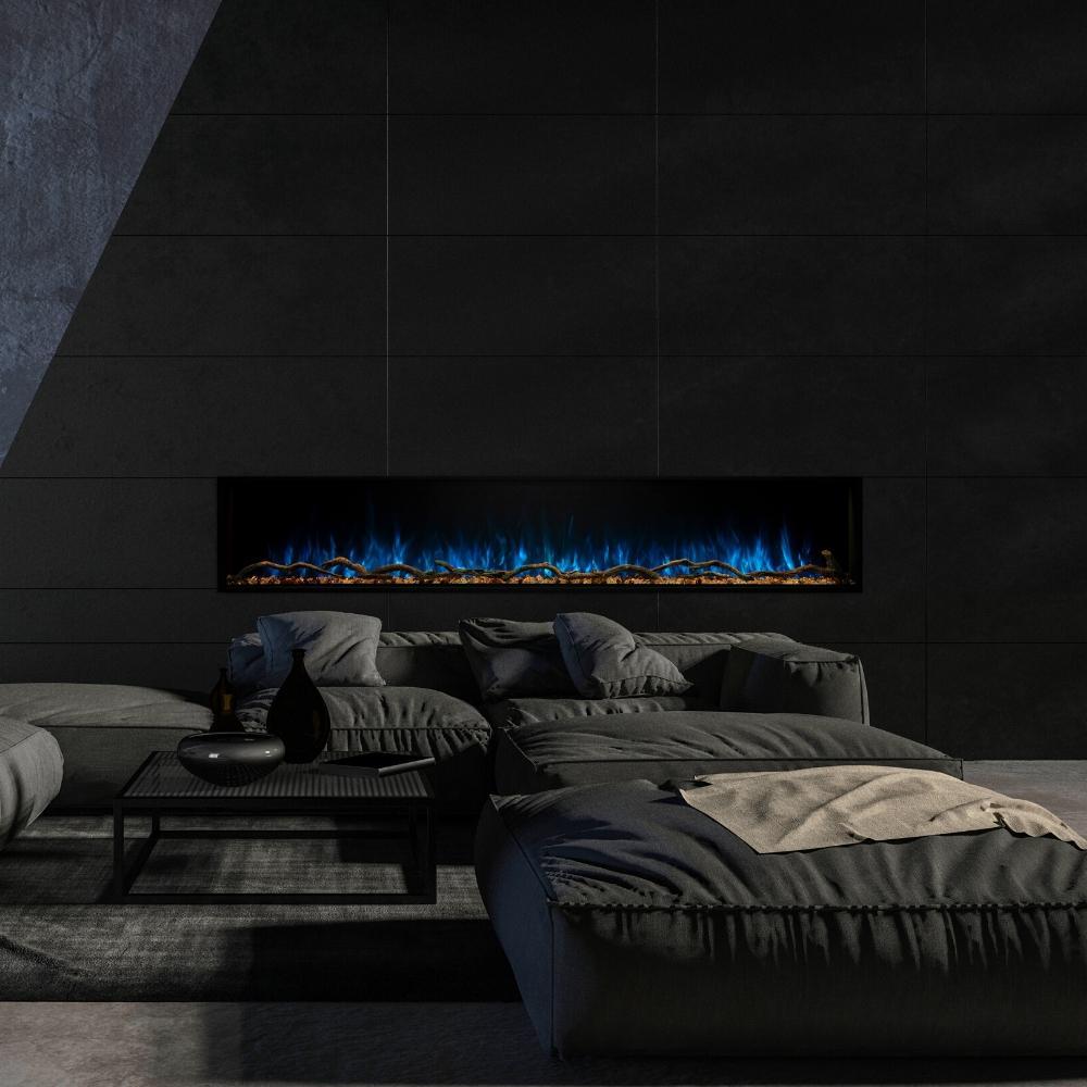 Modern Flames Landscape Pro Slim 80 Inch Built-In Electric Fireplace Recessed Linear Firebox